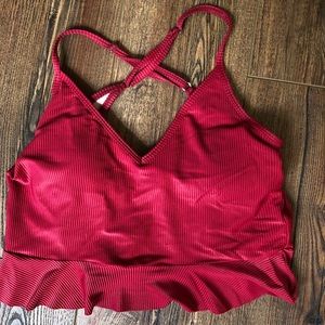 kJ large red scoop top